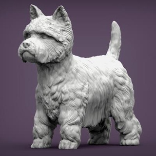 west highland white terrier 3d print model alexander3dart 3d print model - Mito3D
