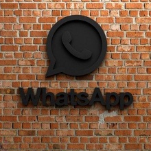 Whatsapp logotipo impressão pronto 3d modelo waelmoussa 3d print model - Mito3D