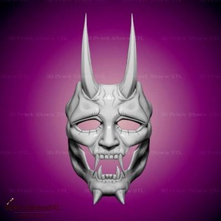 white mask neon game - fan art 3d print model 3dprintstorestl 3d print model - Mito3D