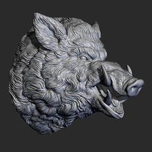 wild boar hog - print ready 3d model guninnik81 3d print model - Mito3D
