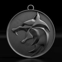 witcher-medallion-print-ready-3d-Modell witcher-medallion-Serie 3d print model - Mito3D