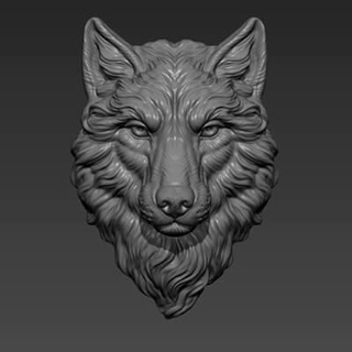 wolf grim head - 3d print model guninnik81 3d print model - Mito3D