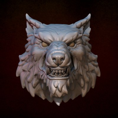 wolf head - print ready 3d model alexkovalev 3D print model - Mito3D