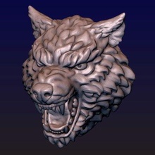 wolf head - print ready 3d model alexkovalev 3d print model - Mito3D