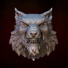 wolf head - print ready 3d model alexkovalev 3d print model - Mito3D