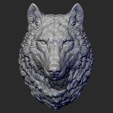 wolf head - print ready 3d model guninnik81 3d print model - Mito3D