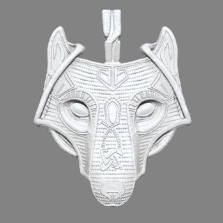 Loup pendentif 3d impression modèle morte divertissement 3d print model - Mito3D