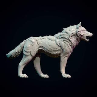 Wolf Skulptur 3d drucken Modell Skazok 3d print model - Mito3D