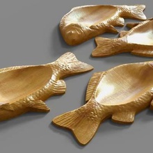 wood fish plate print ready 3d model sideboard cnc woodworkingaviable stl boj max files 4 pieces p resizable 3d print model - Mito3D