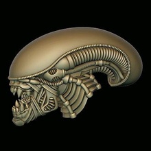 xenomorfo extraterrestre biomecánica cabeza impresión Listo 3d modelo alexkovalev 3d print model - Mito3D