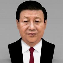 xi jinping bust full color print ready 3d model here printing current size 5 cm height but you free scale itzip file contains obj wrl texture pngthe created zbrush mudbox photoshop 3d print model - Mito3D