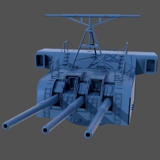 yamato nendo shiki turret 1 100 scale carlo cestra 3d print model - Mito3D