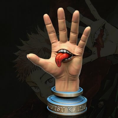 yuji itadori mão sukuna jujutsu kaisen cosplay decoração 3d impressão modelo by blackstar90 3d print model - Mito3D