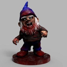 zombie evil garden gnome print ready 3d model 3d print model - Mito3D