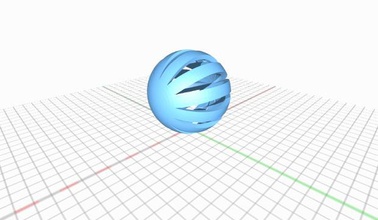 Stahl ball Bereich 3d sphere 3d print model - Mito3D