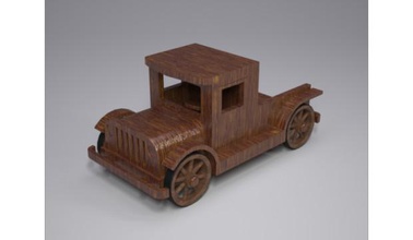 truck toy vintage wood wooden 3d freedownload 3d print model - Mito3D