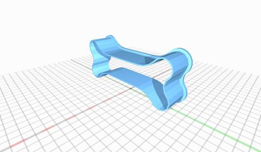 Knochen Plätzchen Cutter Ausstechform 3d print model - Mito3D