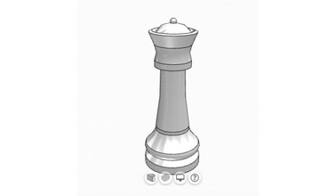 ajedrez reina juego juguetes figura 3d impresión 3d print model - Mito3D