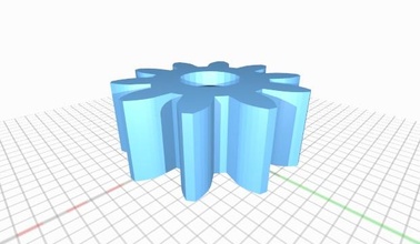 spur gear cylindrical bore 3d print model - Mito3D
