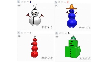 snowman configurator christmas 3d 3d print model - Mito3D