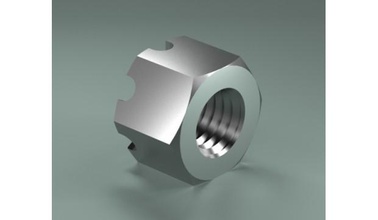 hexagon slotted nut din 935 m8 standard mechanics mechanical engineering 3d 3d print model - Mito3D