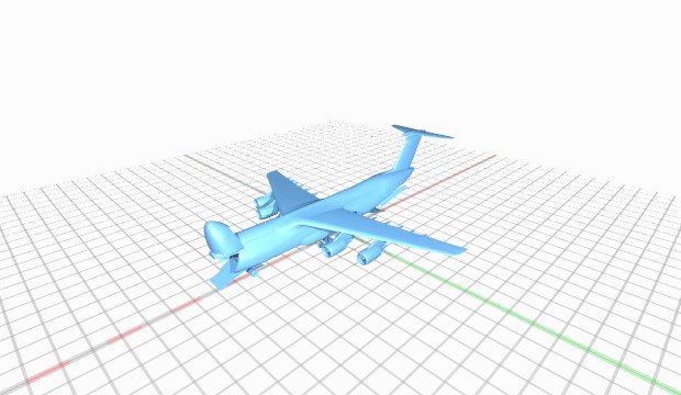 american heavy military transport aircraft lockheed c-5 galaxy-1 c5galaxy1 3D print model - Mito3D