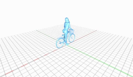 niña bicicleta chica 3d print model - Mito3D
