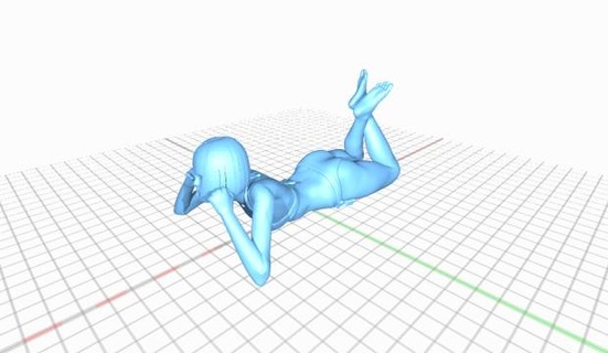 girl sunbathing girlsunbathing 3d print model - Mito3D