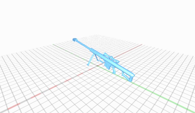 large-caliber sniper rifle barrett m82 largecalibersniperriflebarrettm82 3D print model - Mito3D