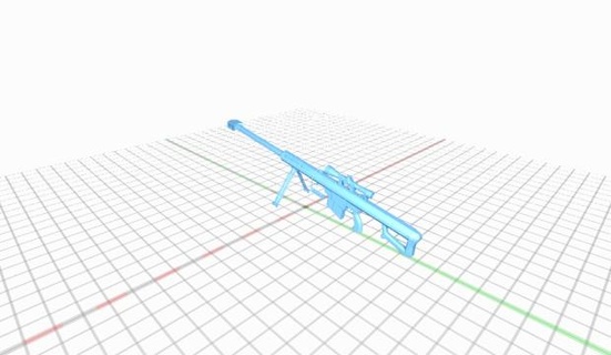 large-caliber sniper rifle barrett m82 largecalibersniperriflebarrettm82 3d print model - Mito3D