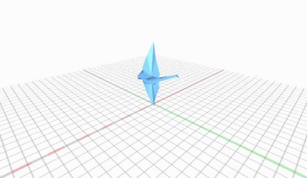 origami paper crane origamipapercrane 3D print model - Mito3D