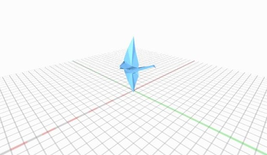 origami carta gru 3d print model - Mito3D