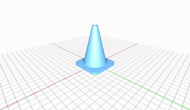 traffic cone freecad simple 3d print model - Mito3D