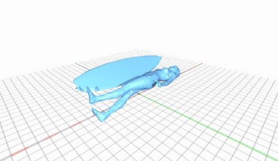 surfer 3d print model - Mito3D