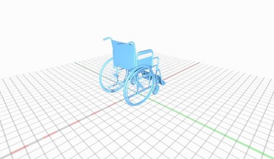 sedia rotelle 3d print model - Mito3D