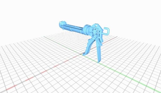 caulking gun semi-open round stem caulkinggun semiopen roundstem 3d print model - Mito3D