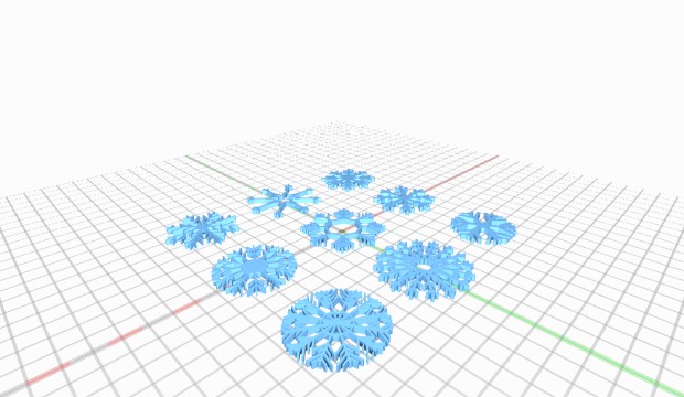 flocons neige 2023 snowflakes2023 3D print model - Mito3D