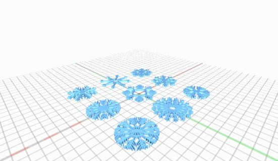copos nieve 2023 snowflakes2023 3d print model - Mito3D