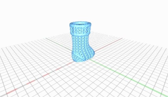 knitted stocking container knittedstockingcontainer 3d print model - Mito3D
