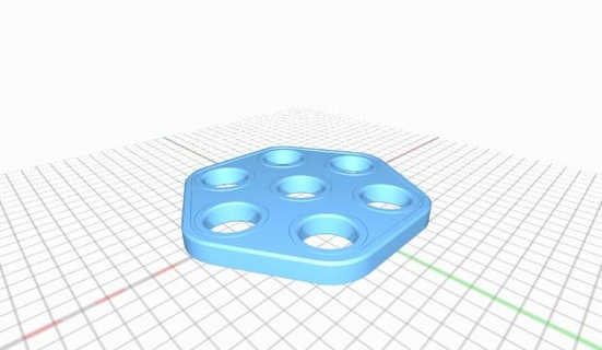 stemfie parti piatti 6 hexagonal stemfie3d meccano Lego blocchi giocattolo constructionset esagono esagonale 3d print model - Mito3D