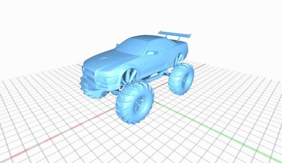 mostro camion Monster Truck 3d print model - Mito3D
