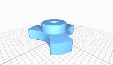 m8 nut knob fingerwheel 3d print model - Mito3D