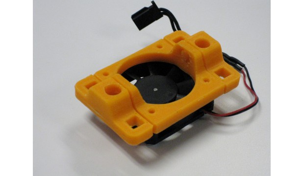 printrbot pivoting fan mount cooling 3D print model - Mito3D