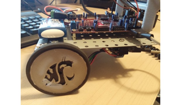 wsu couvercle roue digilent plate forme robotique robot mrk srk bling gocougs 3D print model - Mito3D