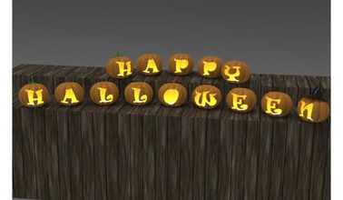 pumpkin alphabet lightstring halloween halloweencontest2015 3d print model - Mito3D