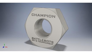 battlebots 2016 championship nut 3d print model - Mito3D