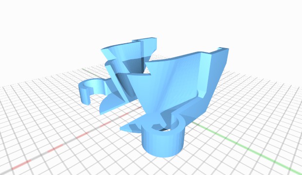 rostock max fan shroud 40mm 10mm hot cooling 3D print model - Mito3D