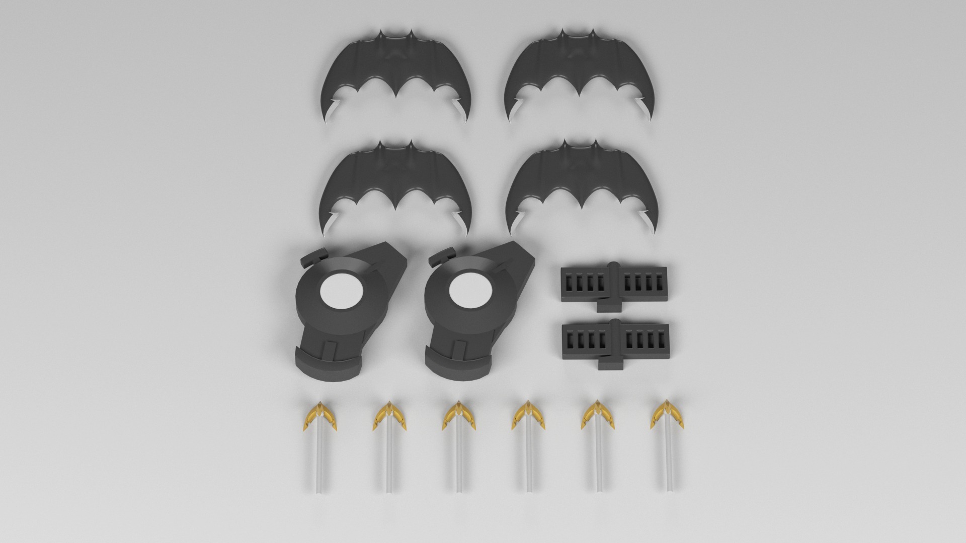 batman pack accessoires 1 6 échelle téléchargeable à l'impression 3d fichier rhino dioramas diorama télécharger l'échelle de la figure vous pouvez reescale taille dont avez besoin facilement bon résultat, nous recommandons sla imprimantes 3D print model - Mito3D
