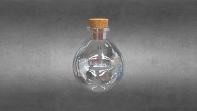 'glass bottles 4' - download free 3d model bfc 9c502a5 3d print model - Mito3D