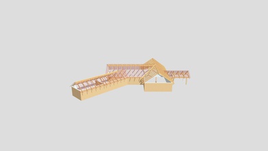 14974 obj - 3d model tzaneng trusses nevintzaneng 393798b hunting lodge roof rustic styled rafters ridge beams 3d print model - Mito3D